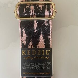 Kedzie Interchangeable Bag Strap Crossbody Clip On Pink and Black